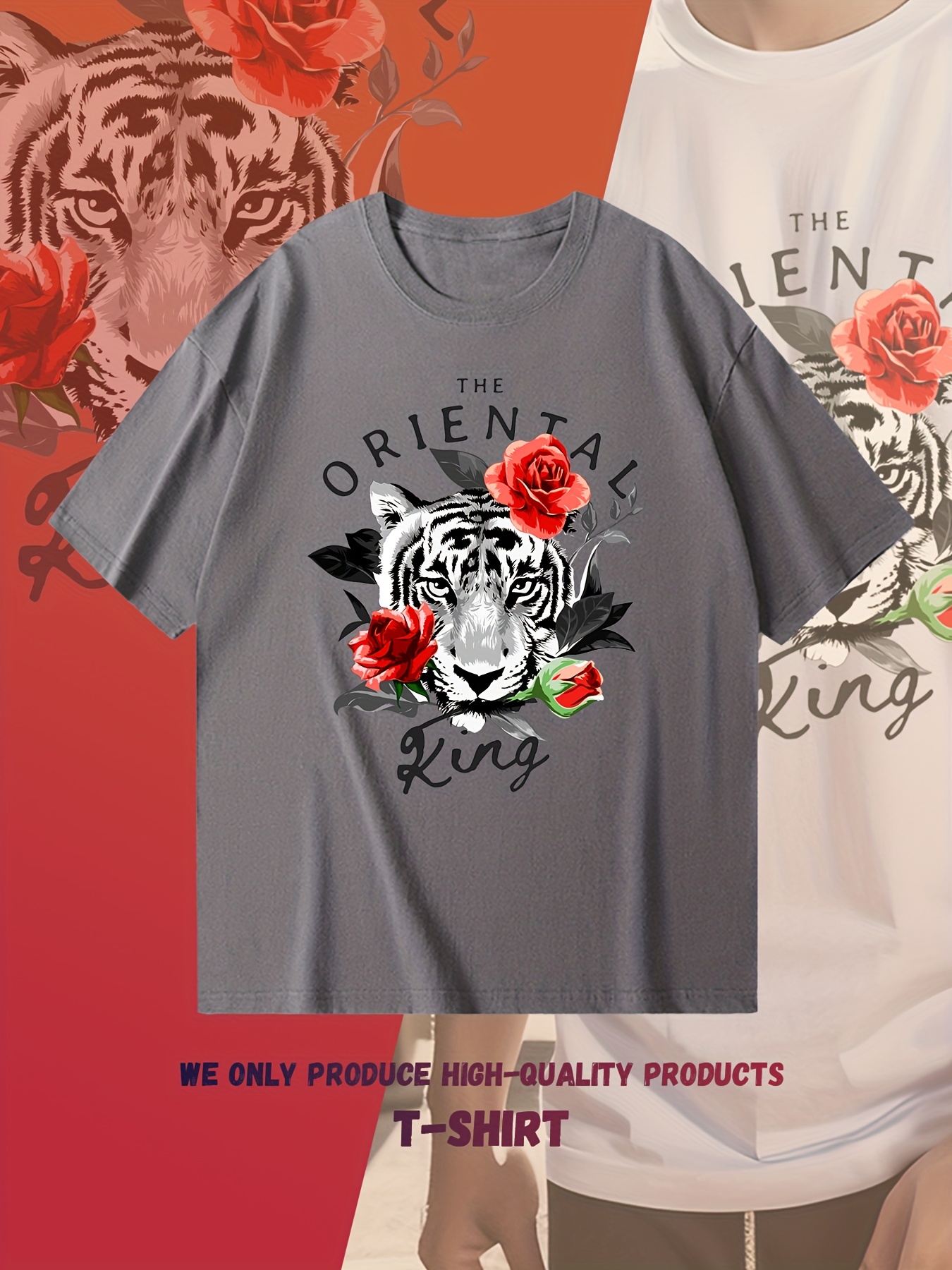 Tiger Rose T-shirt Design