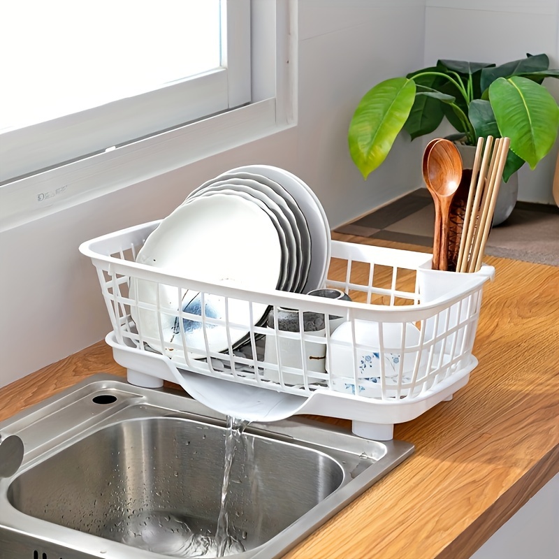 NEW Cheap Plastic Tableware Sink Drying Rack Self-draining Kitchen