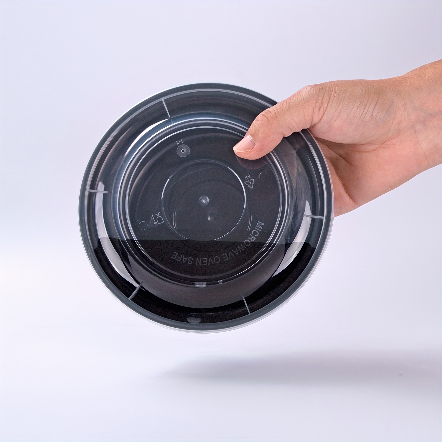 Disposable Lunch Boxes Black Circular Packaging Boxes - Temu