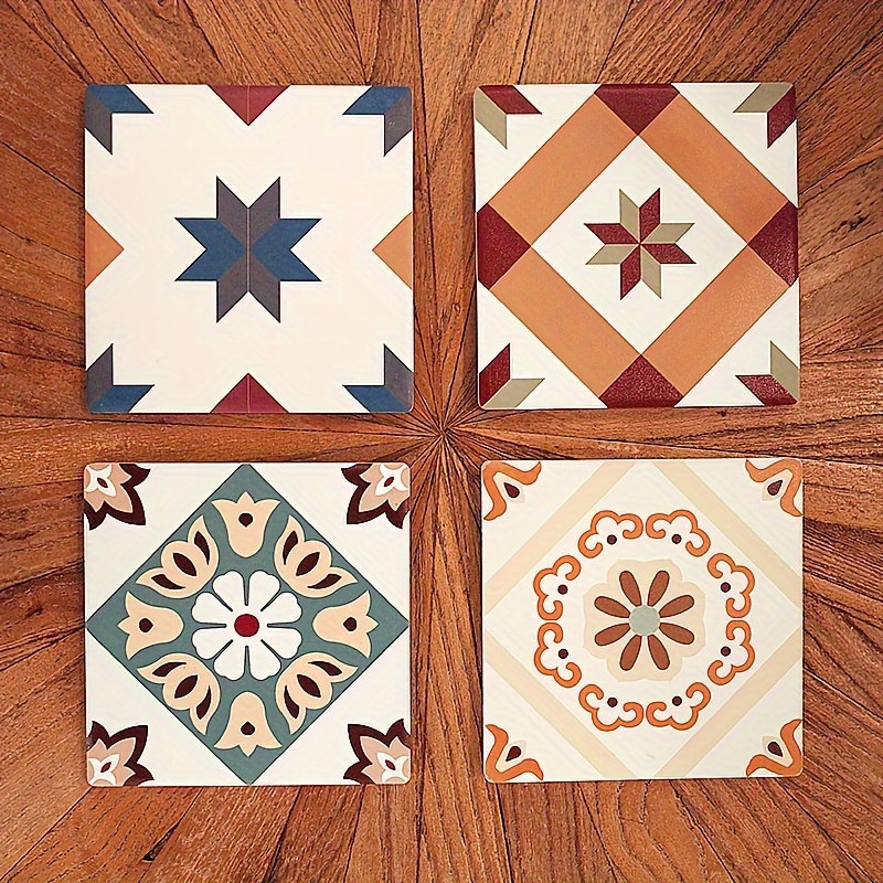 Moroccan Square Art Ceramic Coaster Set Of 4