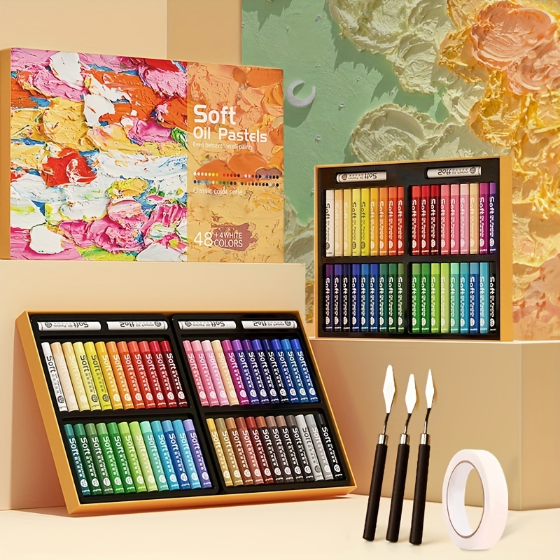 48/36/32/12 Colors Oil Painting Stick Pastel Art Supplies - Temu