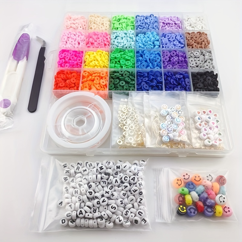 Clay Beads and Charms Bracelet Making Kit by Box-O-Beads 6000 pcs