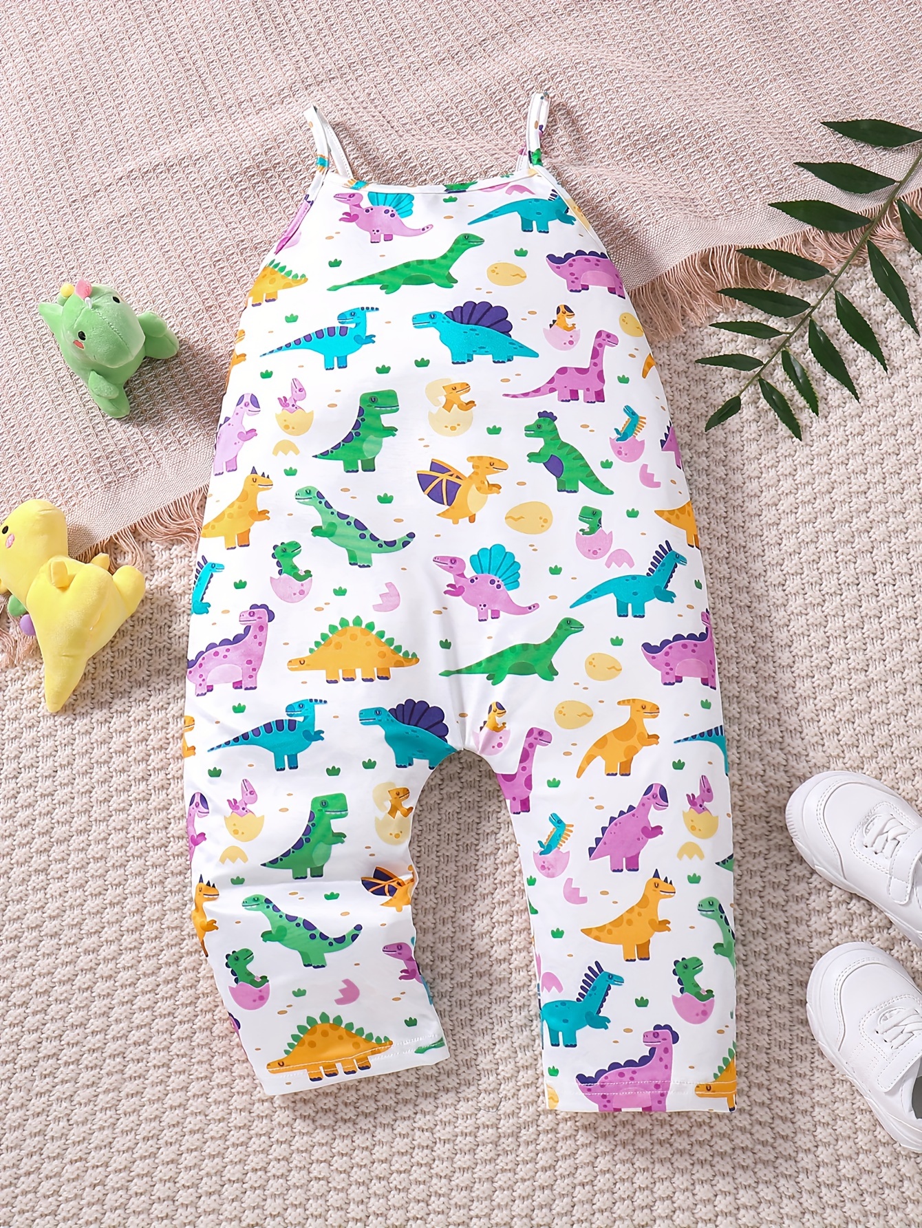  Womens Romper Summer 3D Colorful Dinosaur Printed