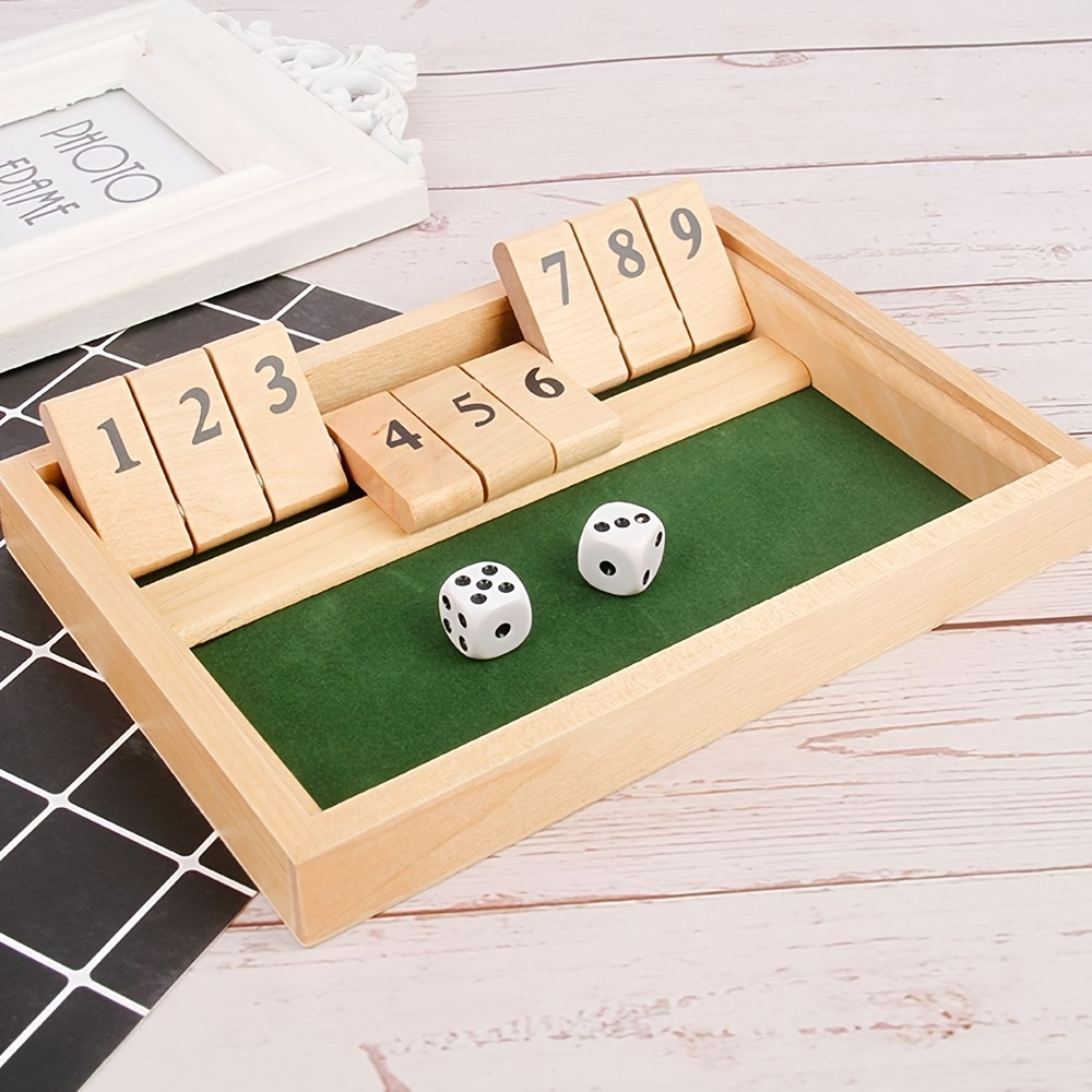  Eupboron Juego Shut The Box, juegos de dados de mesa de madera  para adultos y niños de 2 a 4 jugadores, clásicos familiares, versión de  mesa para aula, fiesta o pub 