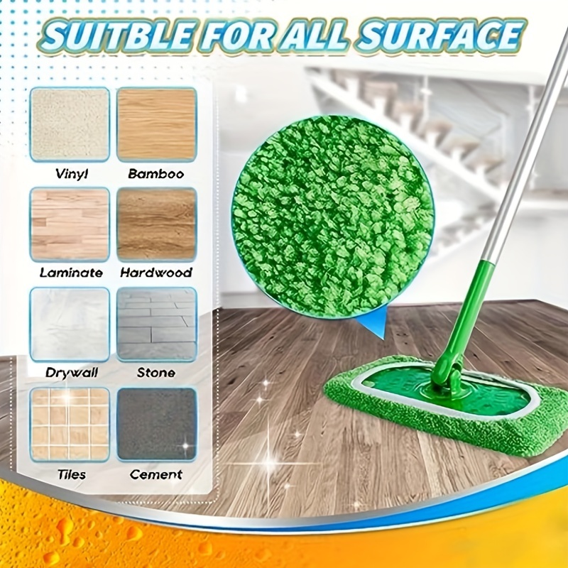 1 2pcs microfiber cleaning mop replacement pad flat floor mop cloth washable and durable replacement mop cloth wet and dry use easy to clean cleaning supplies back to school supplies details 2