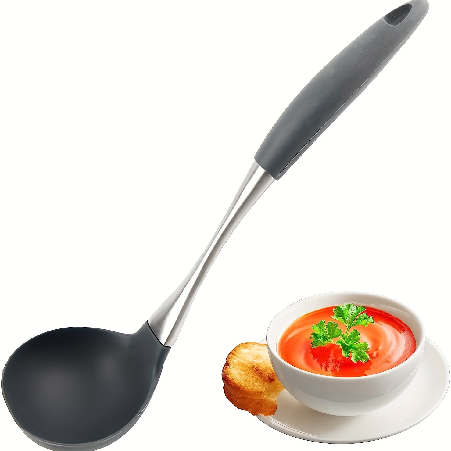 Silicone Ladle Non stick Silicone Spoon Heat resistant For - Temu