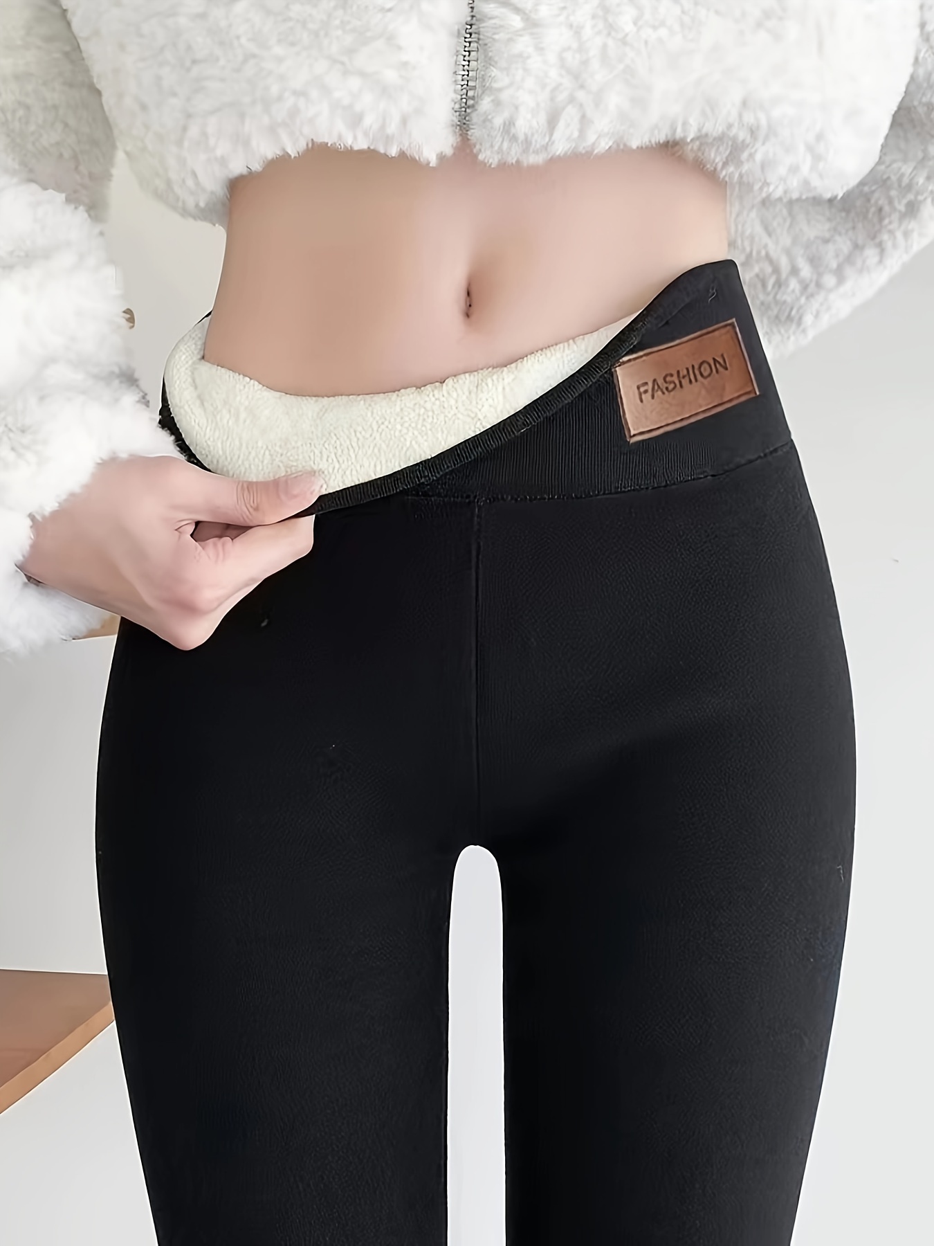 Warm Soft Thermal Pants Slim Tights Elastic Lined Pants - Temu