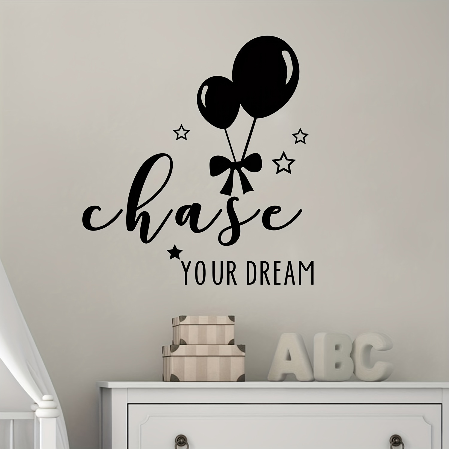 1pc * Your Dreams Balloon Wall Decal Sticker Vinyl Inspirational Quotes  Sticker For Nursery Bedroom Kids Room