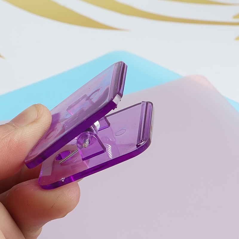 Acrylic Data Test Clip for Journal Diary, Triangle Shape, Long Tail Clip