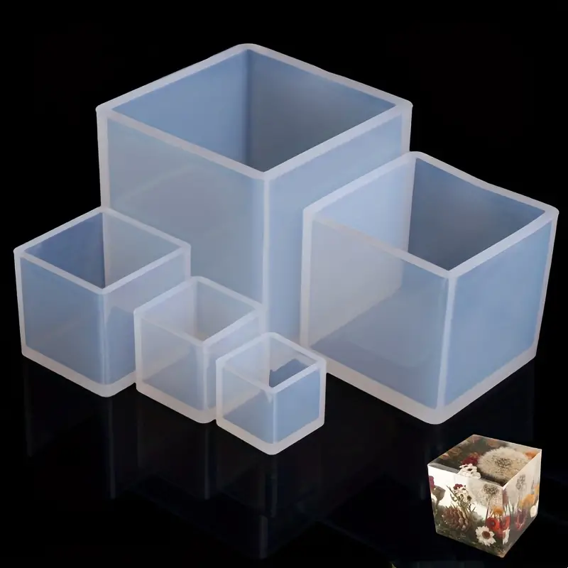 Crystal Epoxy Resin Cube Silicone Mold Diy Handmade Epoxy - Temu