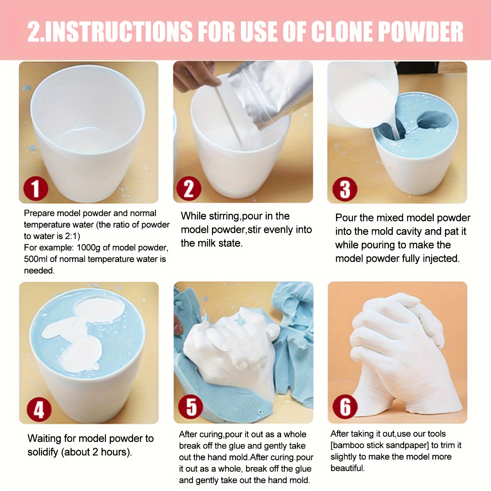 3d Three dimensional Hand Mold Cloning Powder - Temu
