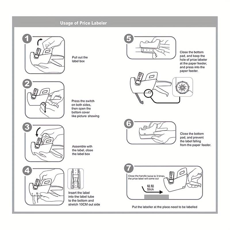 600/Roll Price Gun Sticker Refill – MX 5500 White Paper, Red Line Labels + Free Ink