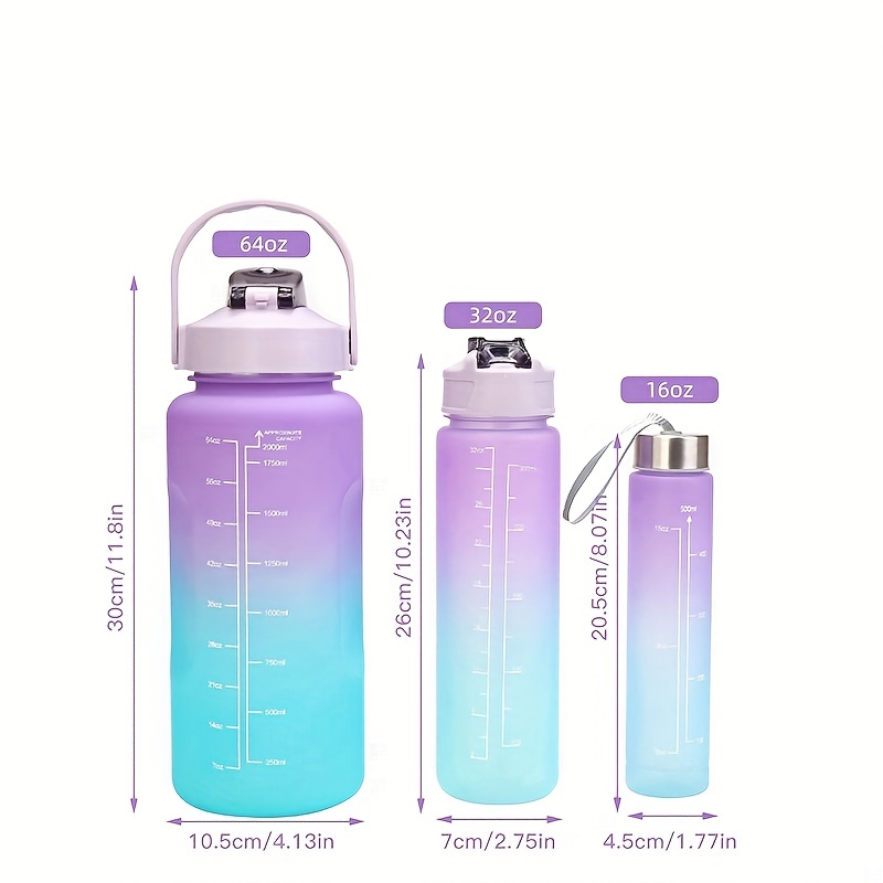 Geometry Pastel Rainbow Water Bottles Stainless Steel Vacuum Sports  Gradient Bottle for Travel Gym Camping Outdoor