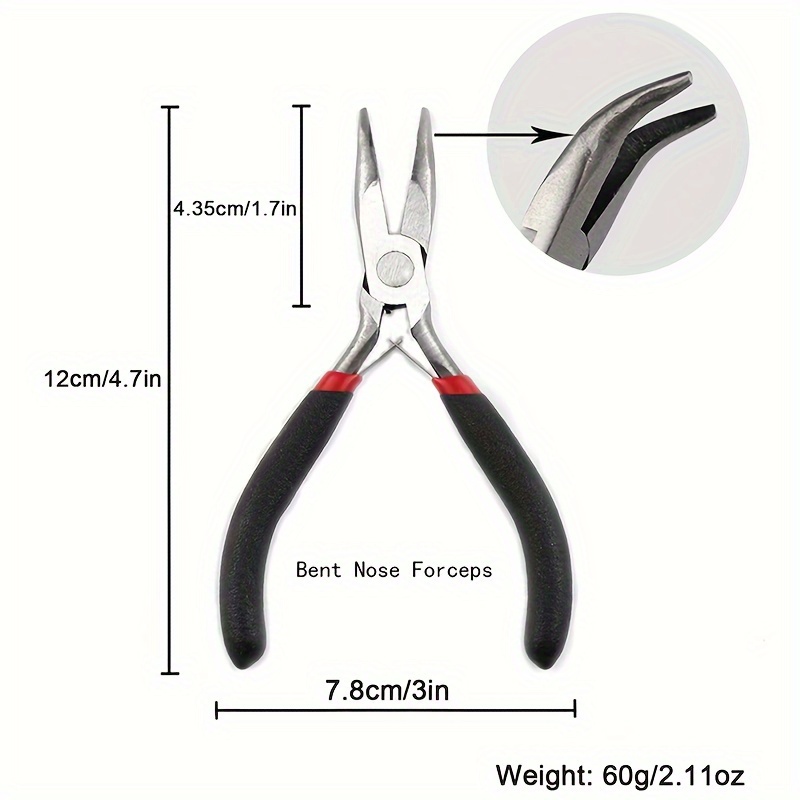 4.5in Mini Small Bent Nose Pliers Beading Jewelry Making