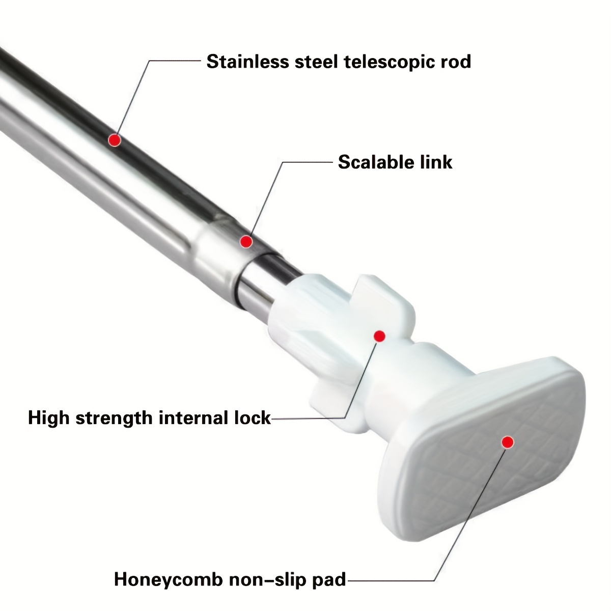 Stainless Steel Telescopic Rod Household Free Punching - Temu