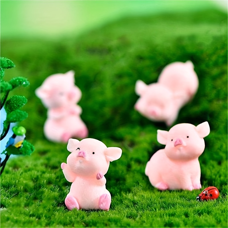 Miniature Dollhouse Fairy Garden Accessories Pig Set of 3 Mini