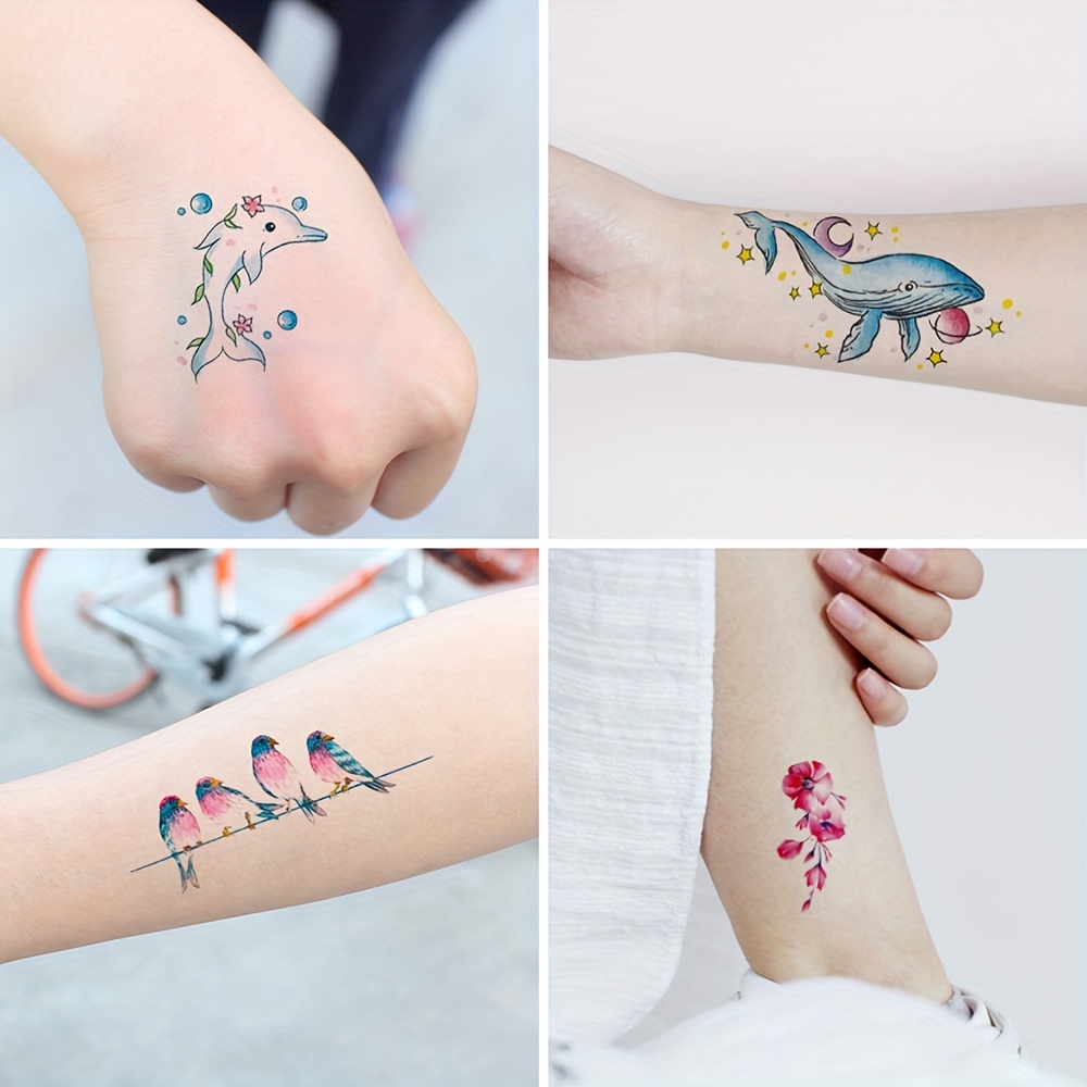 30 Fogli Set Completo Diversi Stili Tatuaggi Temporanei - Temu Italy