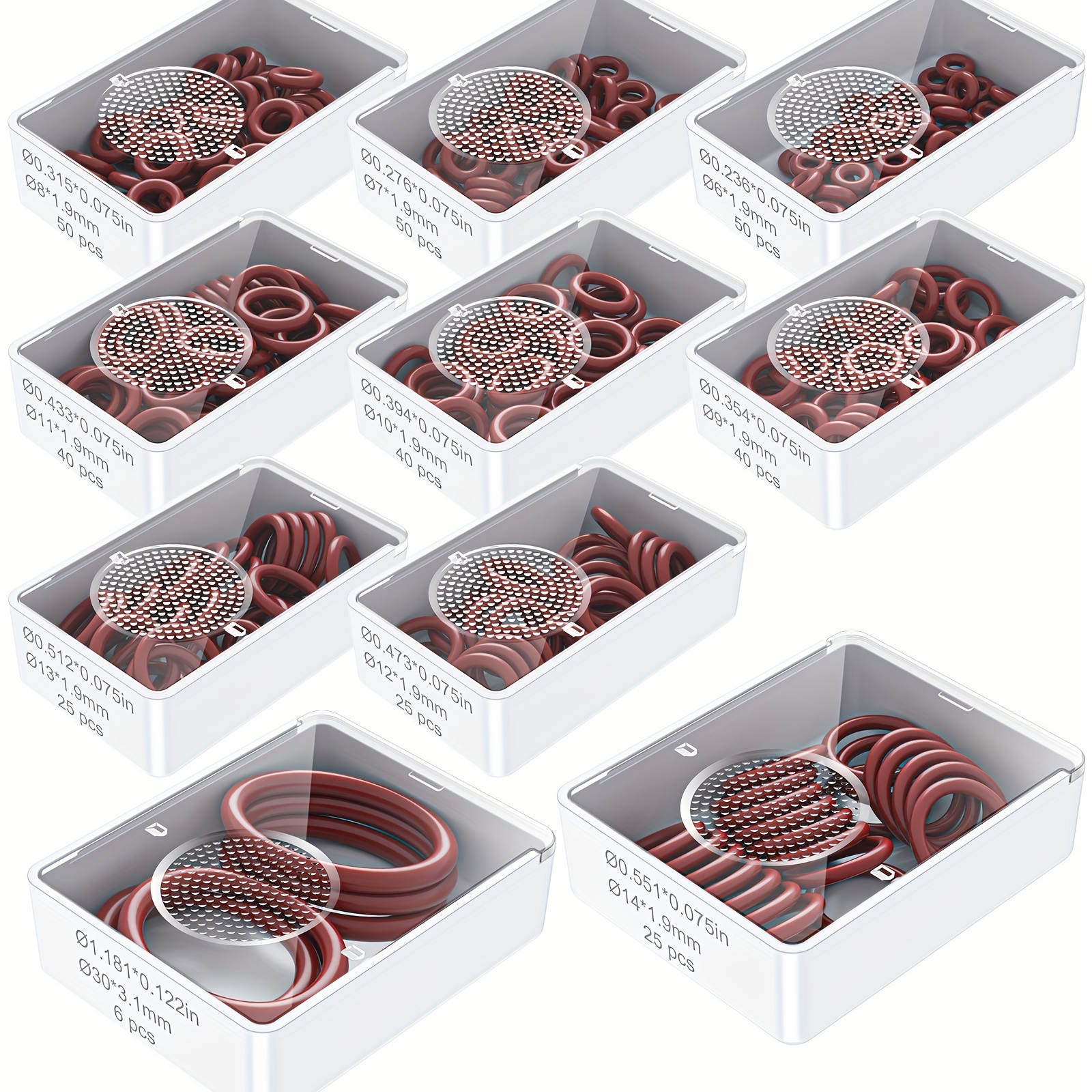 279Pcs o rings Rubber Gaskets set High Temperature Resistant Rubber Ring o  ring Sealing Ring Rubber Round seal oring kit set