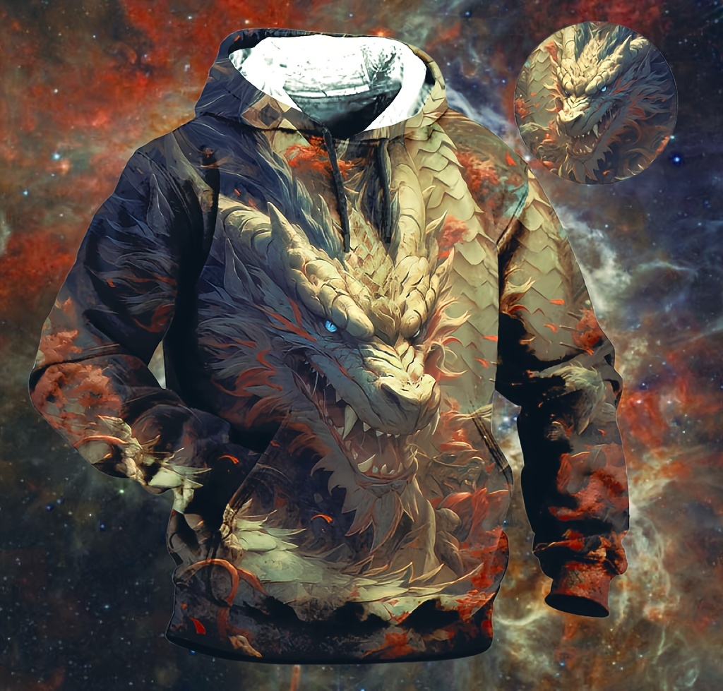 3d 2025 dragon hoodie