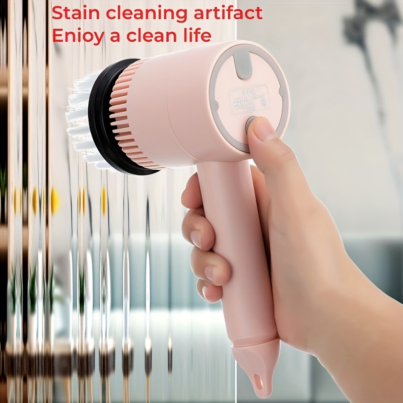  Electric Cleaning Brush with Five Brush Heads, Wireless Electric  Multi-Function Household Brush, Automatic Hand-held Cleaning Brush, Kitchen  and Bathroom Bowl and Shoe Brush Artifact : Home & Kitchen