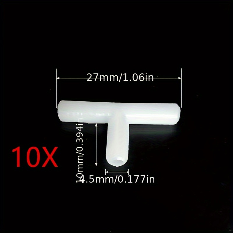 10/20/30pcs 4mm Plastic Tee 3-way Tank Acuarios, Air , Tubing Connectors, Air Accessories