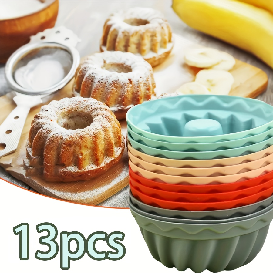 Mini Bundt Cake Pans, 6-cavity Cake Pans, Non-stick Silicone Baking Molds  For Cupcakes, Donuts, Cornbread, Brownies, Jellies For Restaurant/food  Truck/bakery - Temu