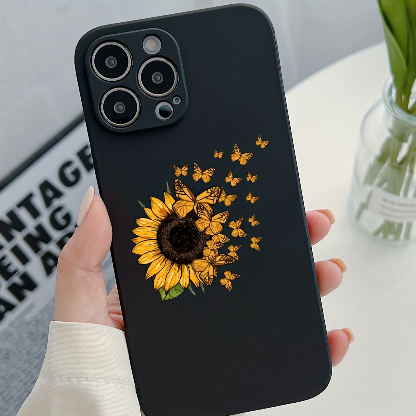 TEMU On Sunflower Phone Case For iphone14/14plus/14pro/14promax,iphone13/13/13pro/13promax,iphone12/12/12pro/12promax,iphone11/11pro/11pro