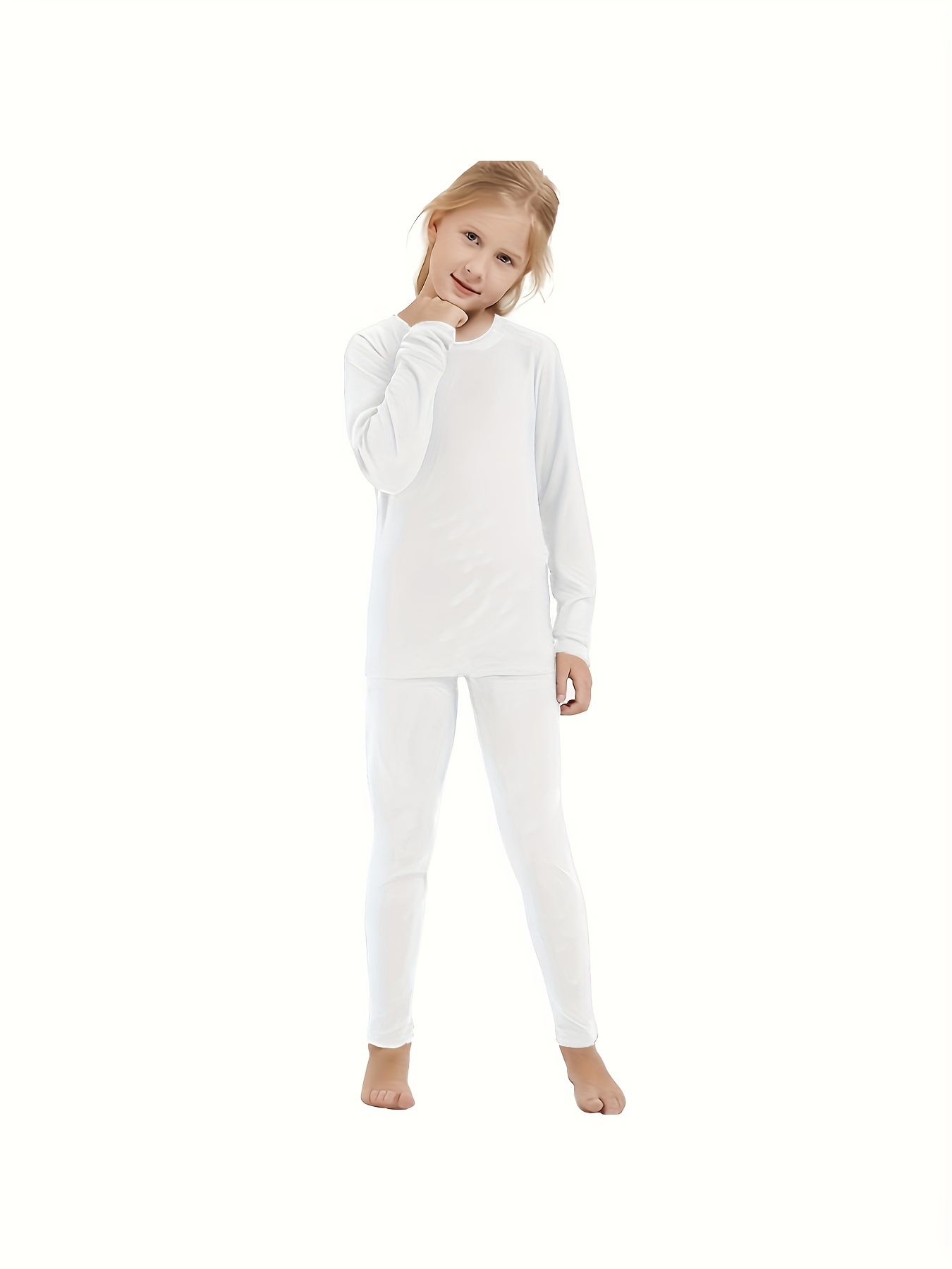 White Color Warmer Thermal Bottoms/Pants For Unisex Kids (Boy & Girls) –  Nino Bambino
