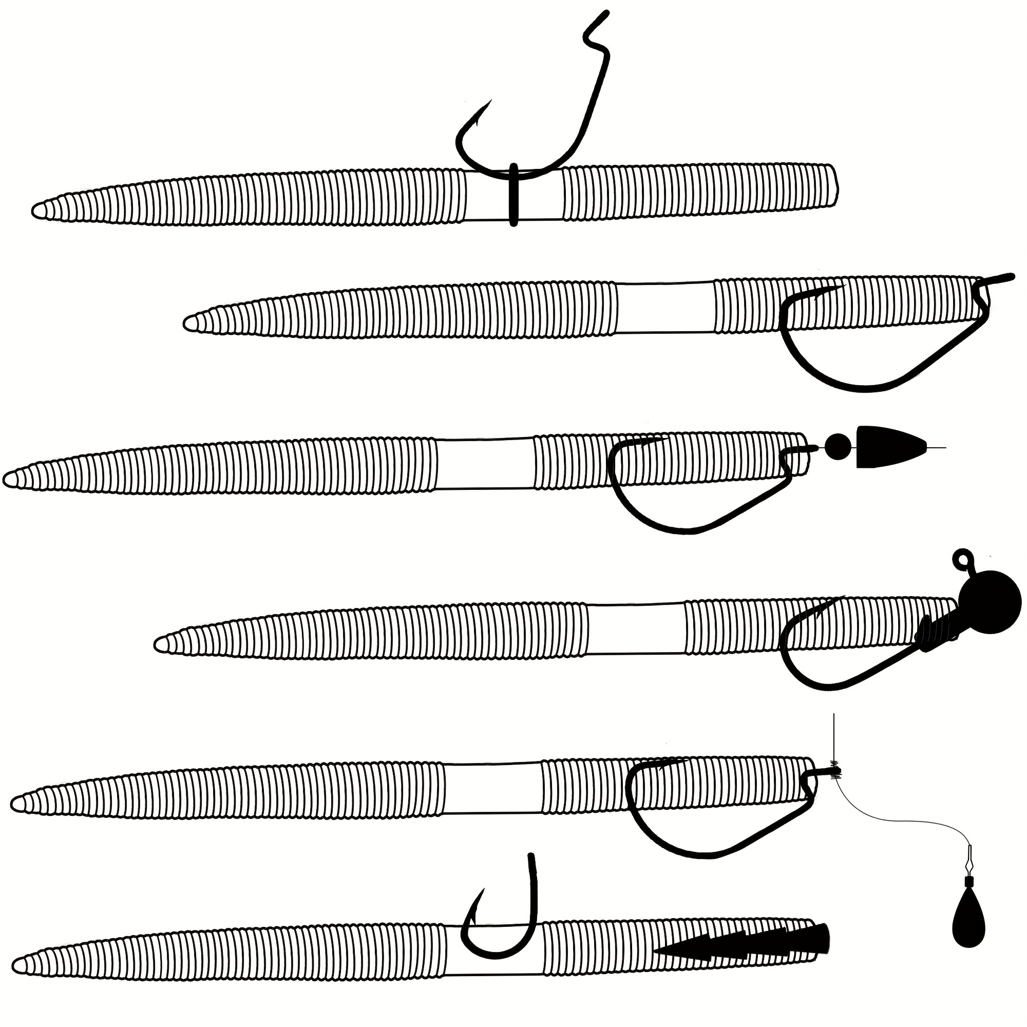 Bass Fishing Wacky Rig Tool Kit O Rings Worm Rigging Tool - Temu