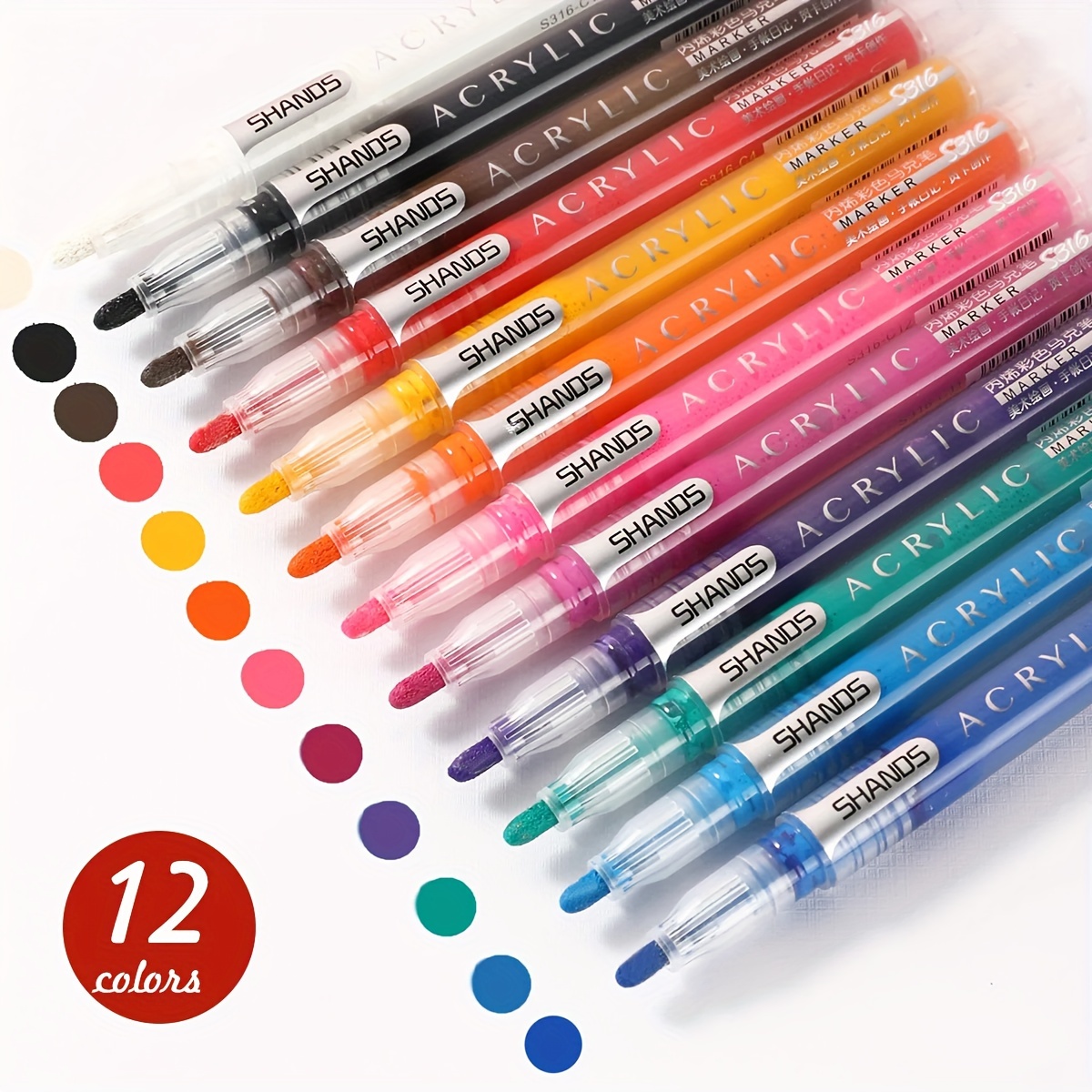 Vibrant Multicolor Paint Marker Pen Set - Perfect for Arts and Crafts