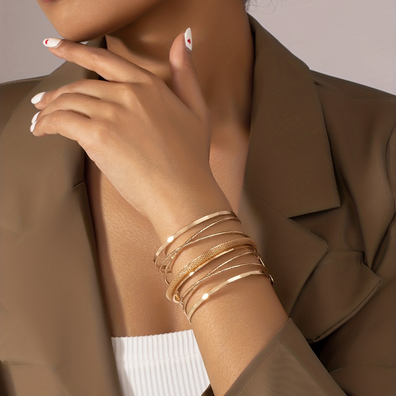Charming Minimalist Metal Geometric Open Cuff Bracelet