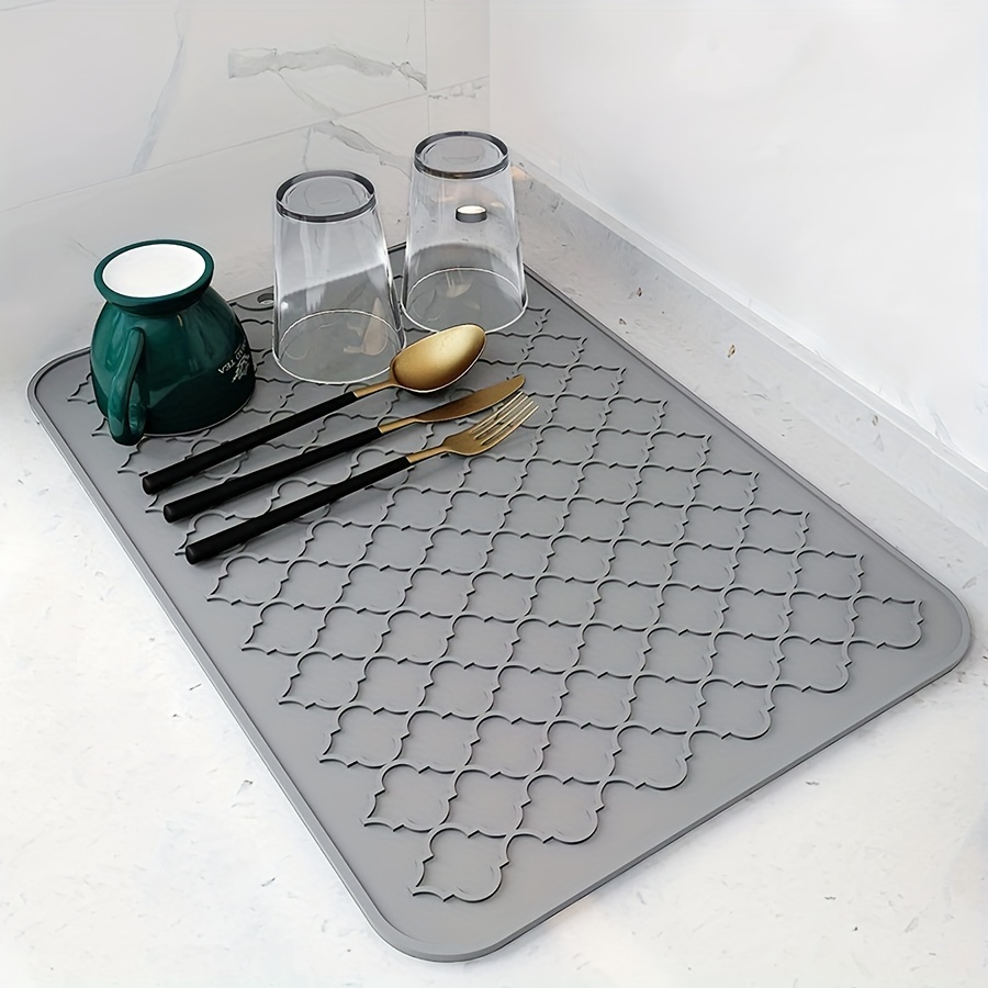 Silicone Drying Mat Square Dish Drying Mat Heat Resistant Draining  Tableware Non-Slip Sink Pad for Dishes Kitchen Accessories