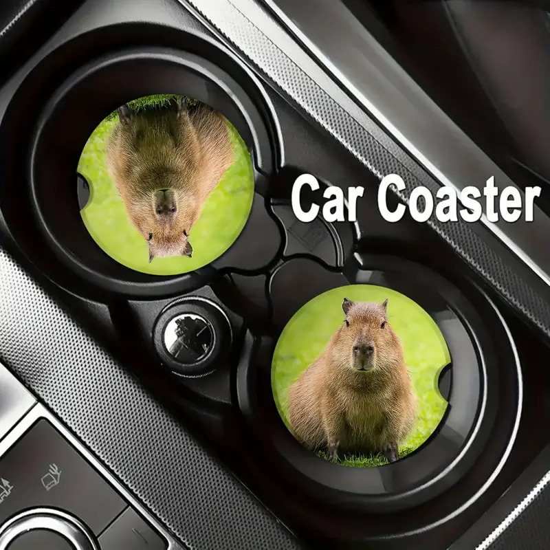 2 Stück Capybara muster auto getränkehalter untersetzer - Temu Austria