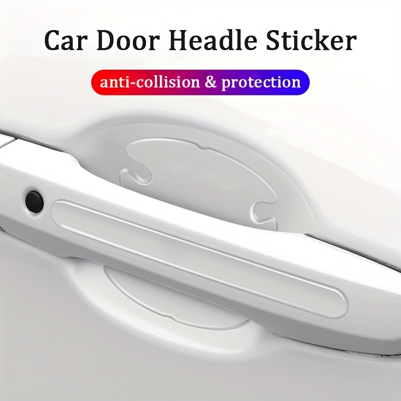 8pcs set car door handle sticker scratches resistant cover auto protection film exterior accessory car decor stickers transparent silicone waterproof 0