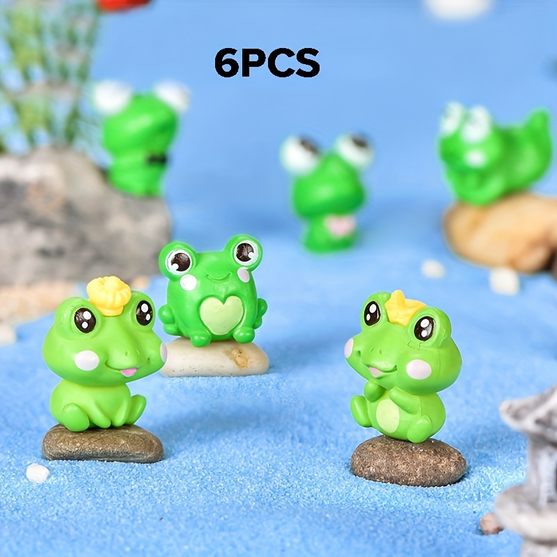 6pcs Luminous Resin Mini Frogs, Cute Frog Glow In The Dark, Miniature  Figurines Frogs DIY Ornament Accessories, For Garden Dollhouse Decoration  Crafts