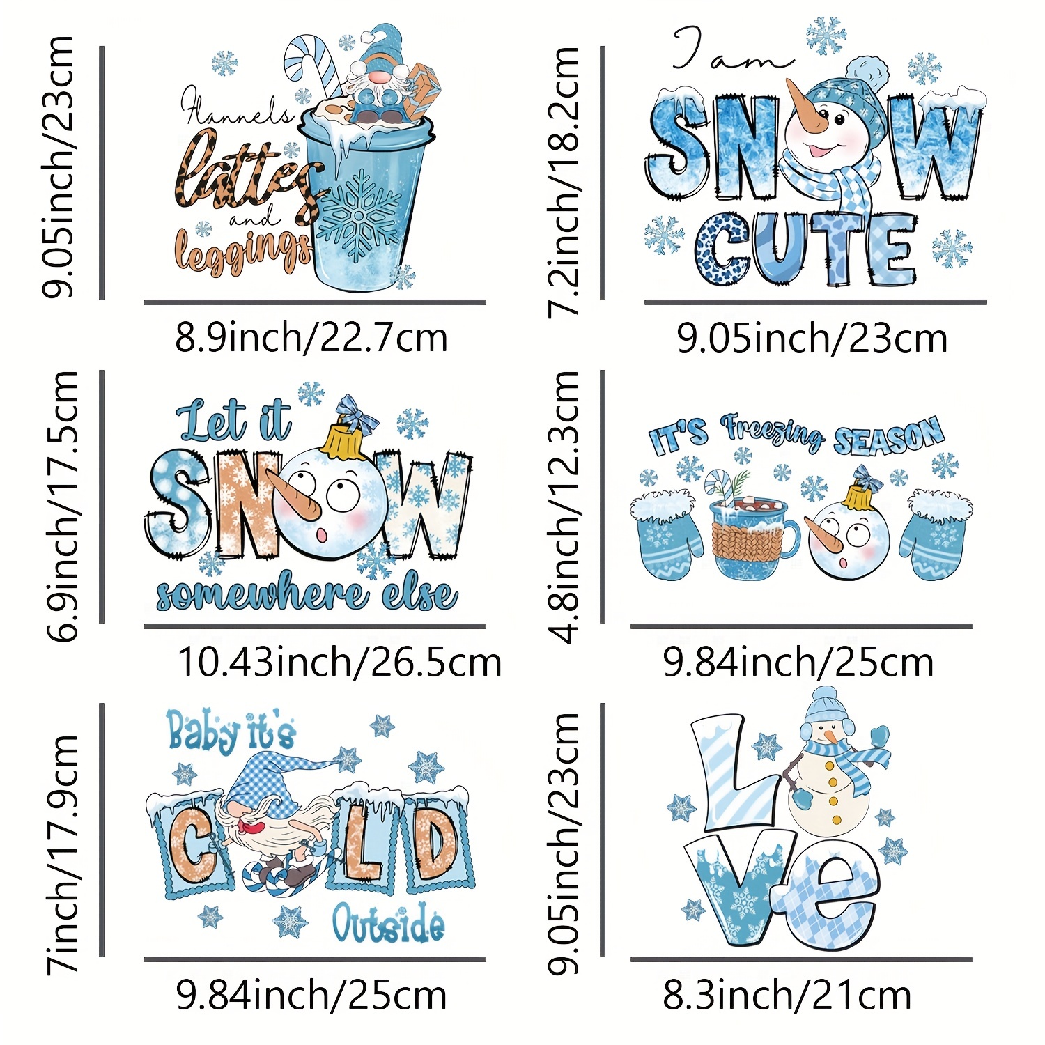 Winter Theme Iron On Decals For T Shirts Blue Iron On - Temu