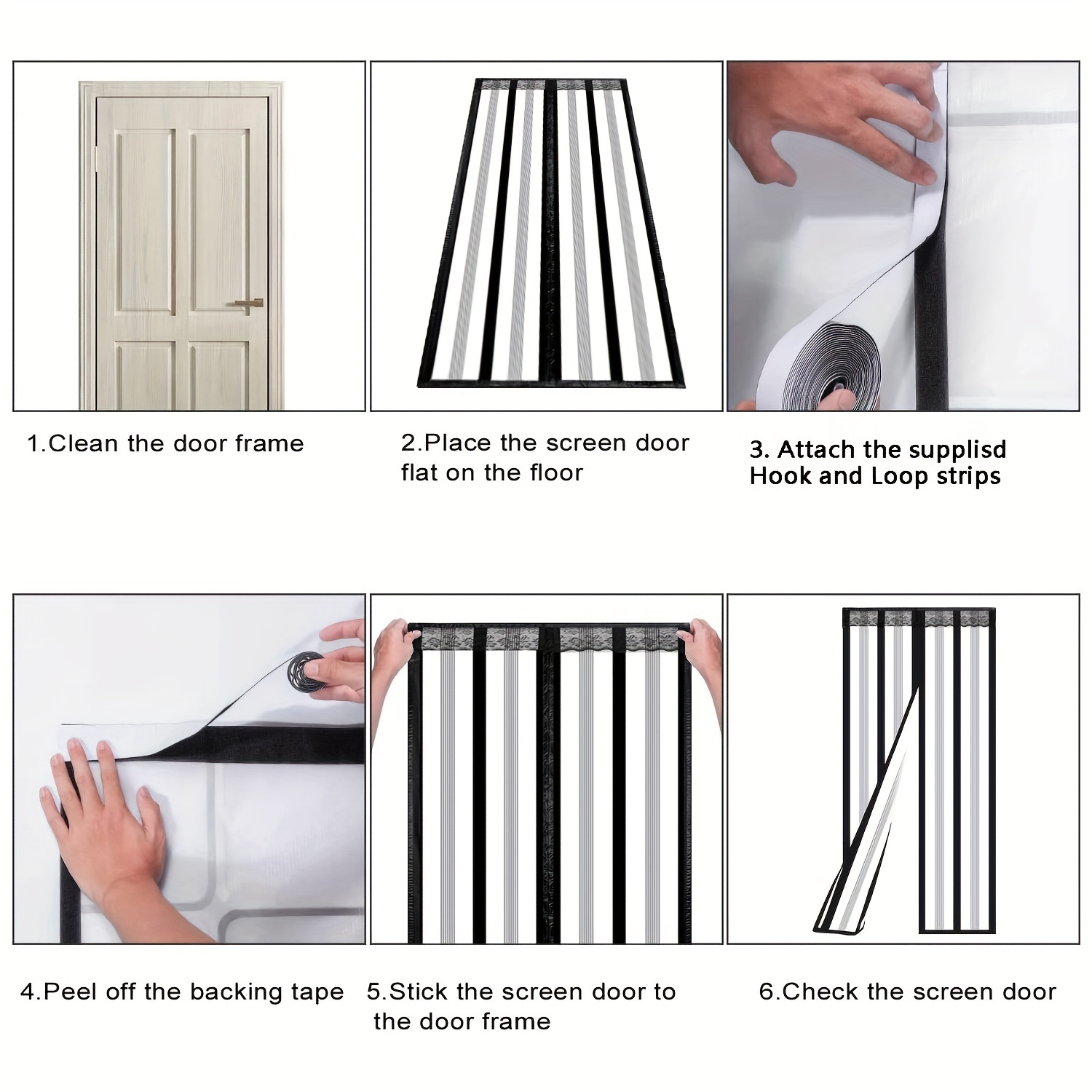 Pu Waterproof And Insulated Door Curtain Hook And Loop Easy - Temu