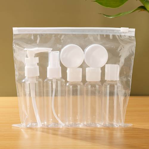 organisateur de cosmétiques de voyage et ensemble de 7 flacons