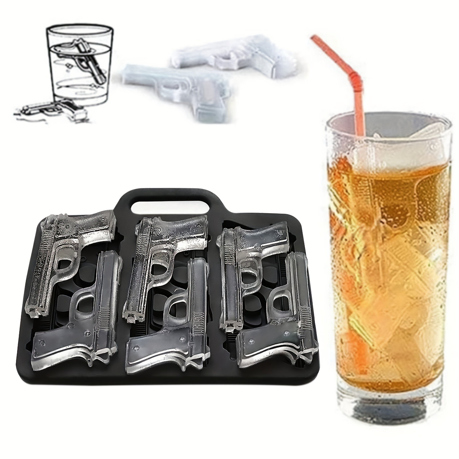 1pc Creative Ice Cube Tray, Whiskey Ice Cube Mold, Ice Cube Maker, DIY Bar  Accessories