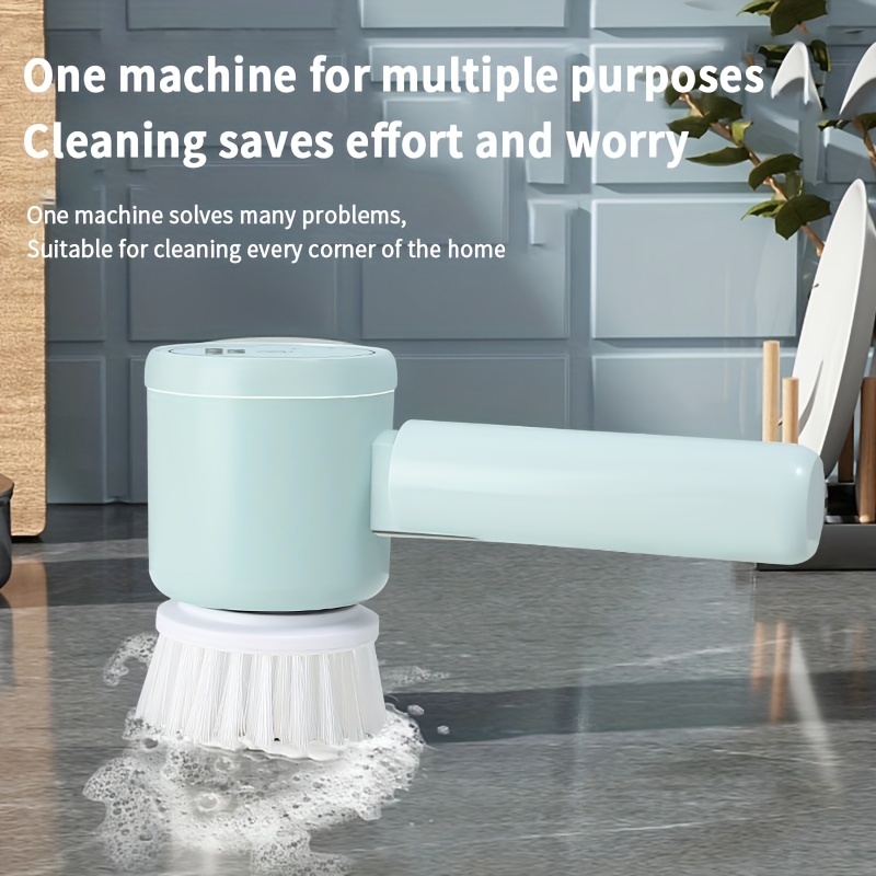 Electric Rotating Cleaning Brush - 1200mah Electric Shower Scrubber,  Multi-purpose Cleaner For Bathtub, Floor, Wall, Tile, Window, Sink, Kitchen  With 2 Brush Heads