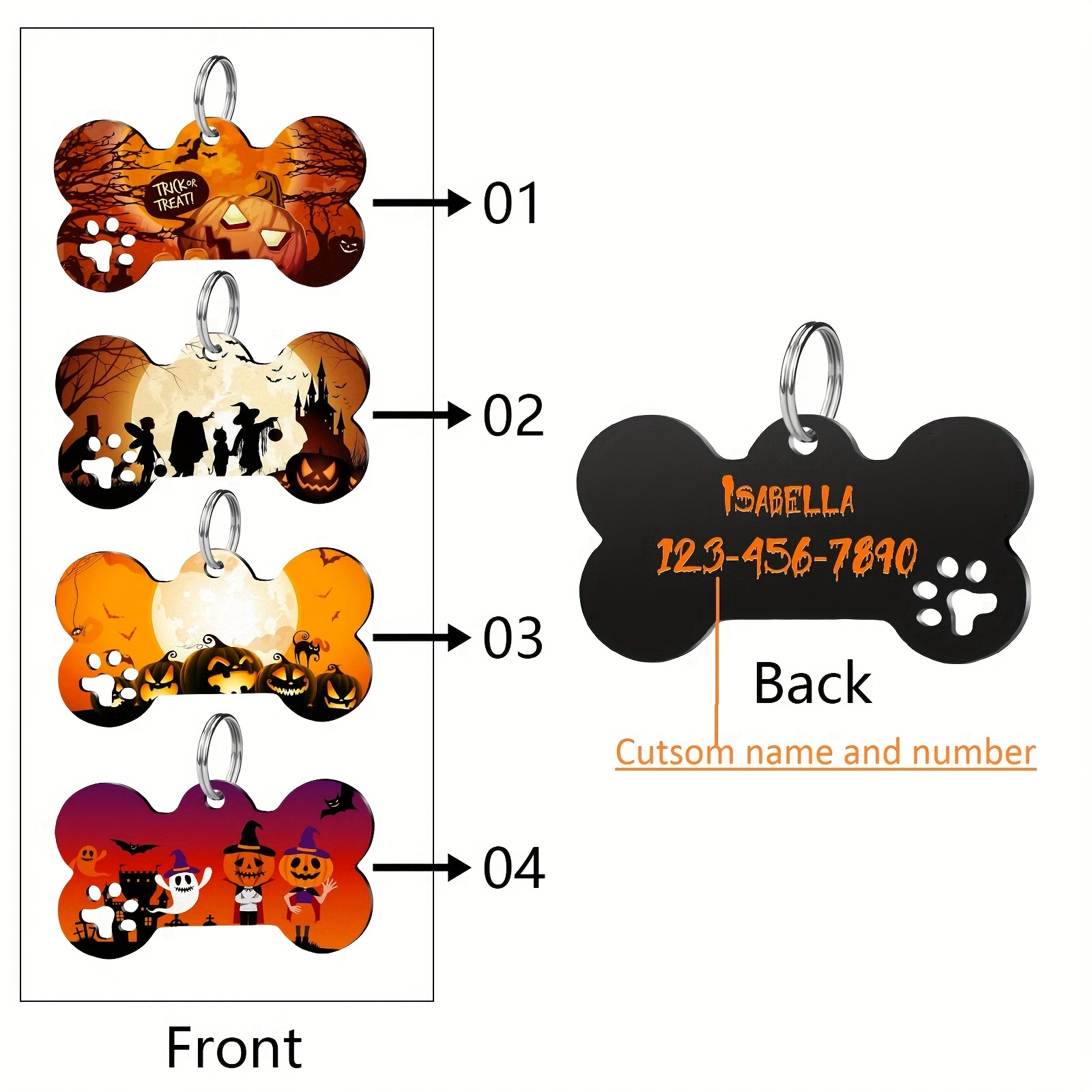 Scooby Doo LARGE Bone Shape Personalized Custom Engraved Pet ID Tags- FREE  SHIPPING!