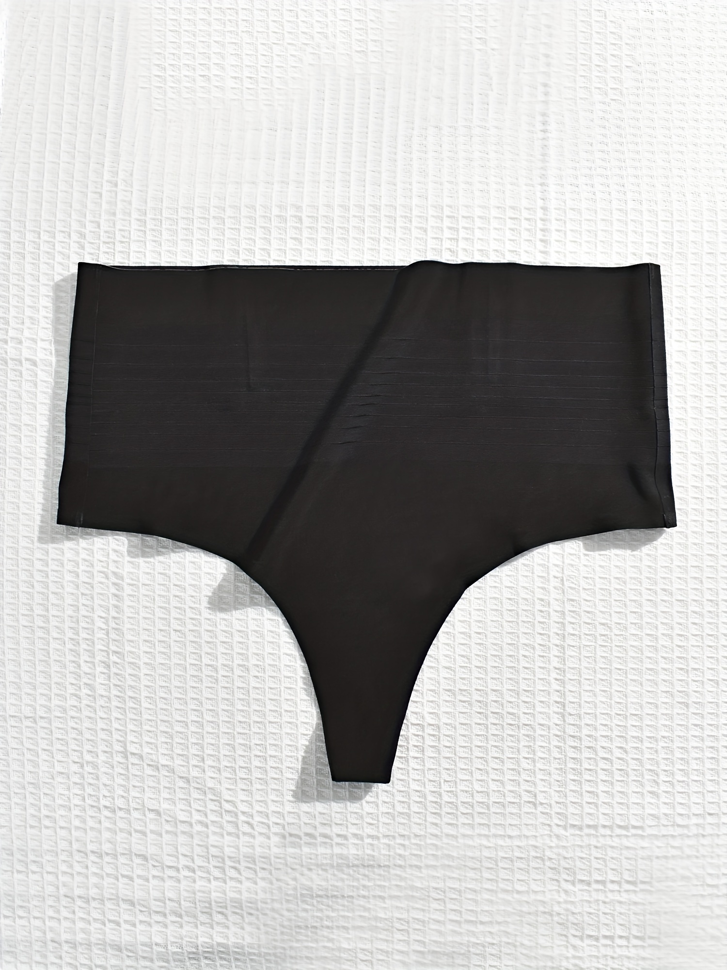Seamless Solid Thongs High Waist Tummy Control Stretchy - Temu Canada