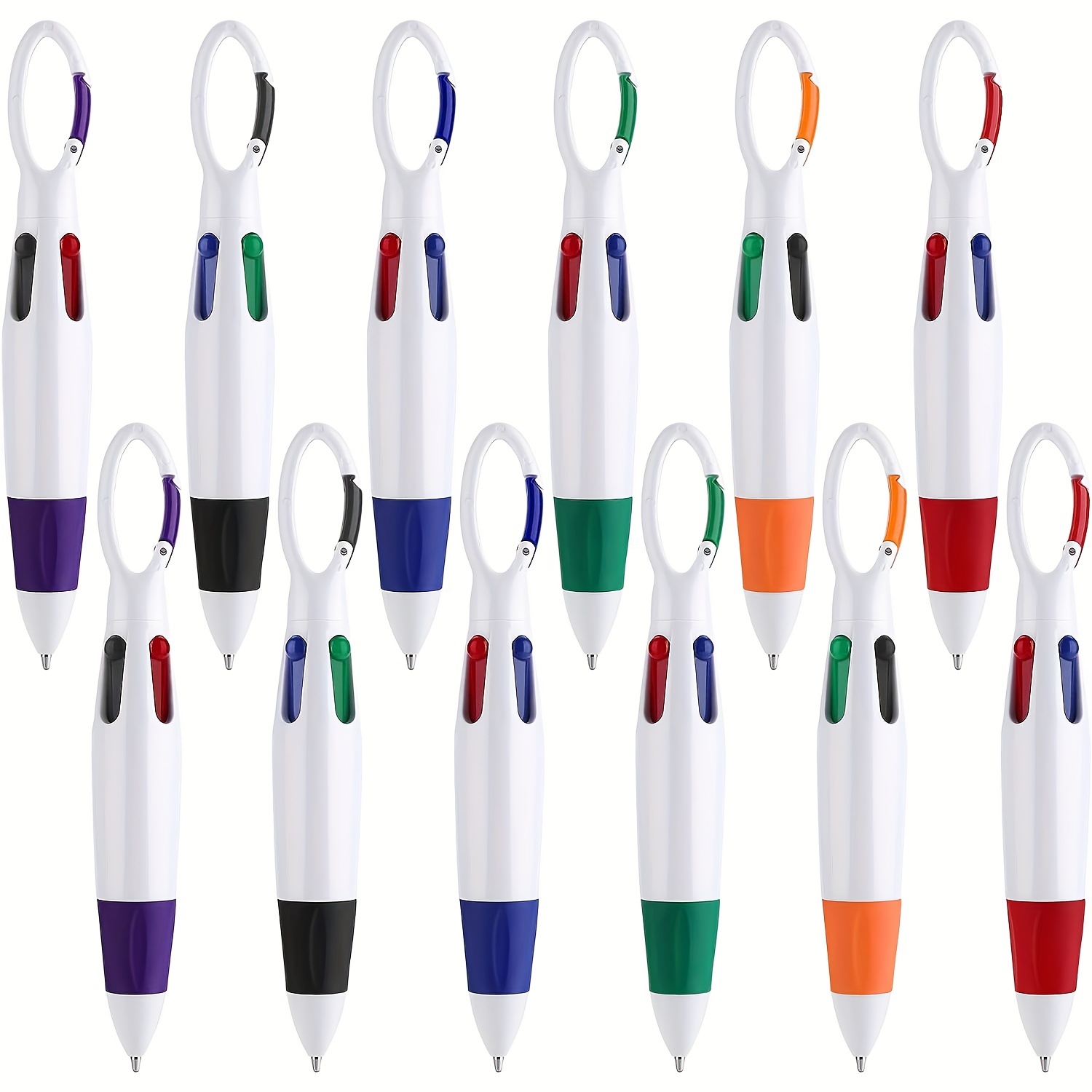 Carabiner Shuttle Pen Multi color Ballpoint Pens 4 Neon - Temu