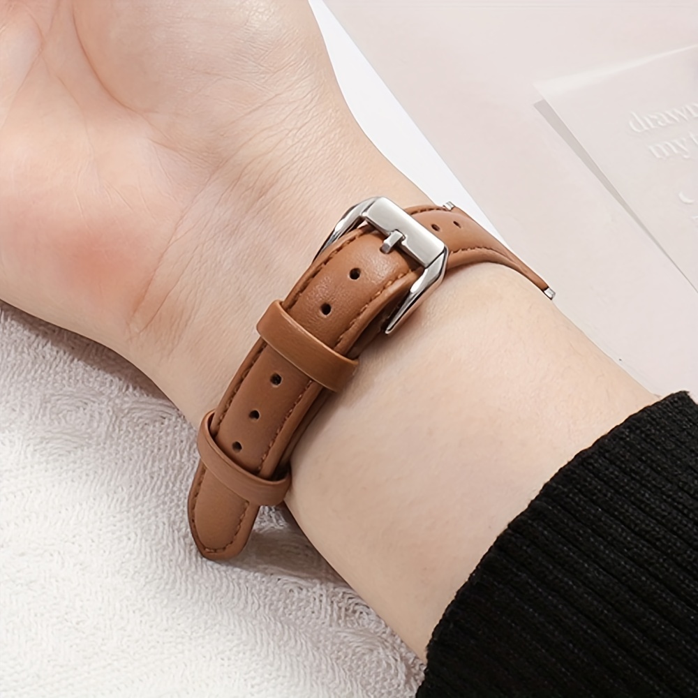 Black Leather Apple Watch Band 40mm 41mm 44mm 45mm 49mm Ultra, Women Apple  Watch Strap, Slim Apple Watch Bracelet, Iwatch Band 