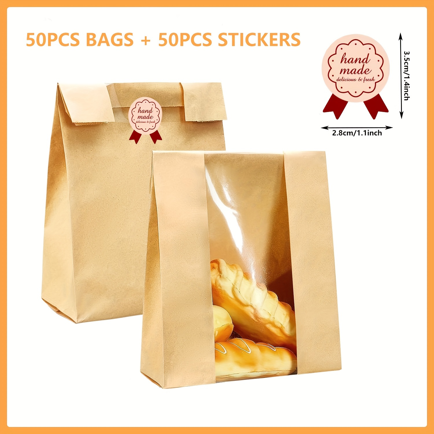 Bakery Bags - Paper Bags for Cookies, Pastries