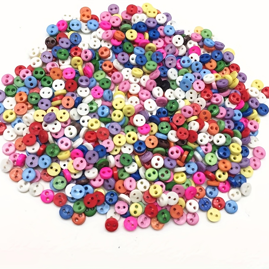 50-200pcs 6mm Resin Sewing Buttons Scrapbooking DIY 2 Holes Heart Handwork  Buttons Clothing Crafts Accessories Gift Card Decor