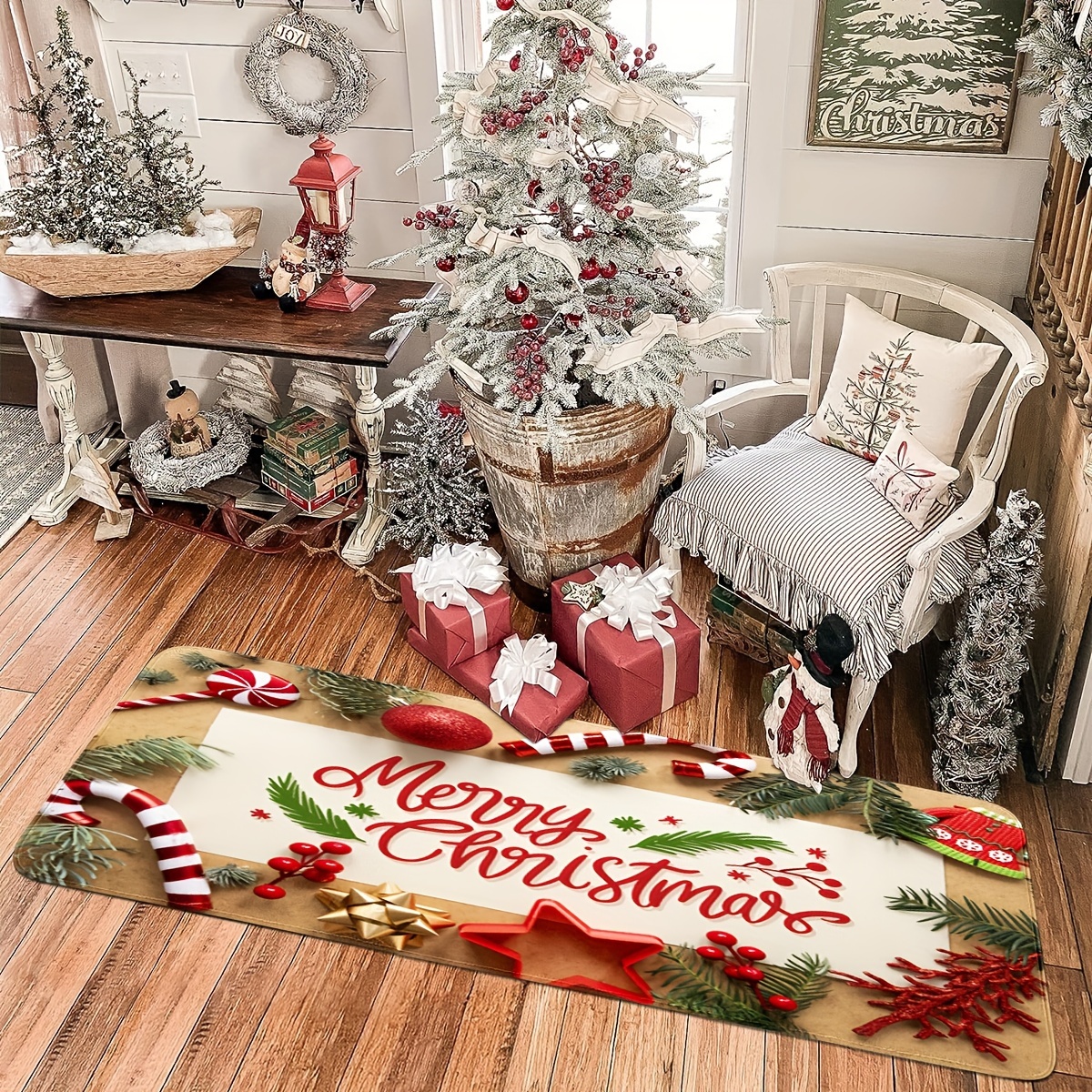 Joy Doormat Winter Doormat Joy Decor Christmas Doormat 