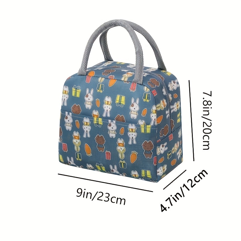 Insulated Lunch Bag, Animals Printed Reusable Lunch Box For Office Work  School Picnic Beach, Leakproof Freezable Cooler Bag With Handle For  Teens/adults For Teenagers And Workers At School, Classroom, Canteen, Back  To