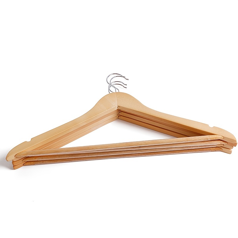 Wooden Hangers - Non-slip Wood Clothes Hanger For Suits, Pants, Jackets - Heavy  Duty Clothing Hanger Set - Coat Hangers For Closet - Natural - Temu