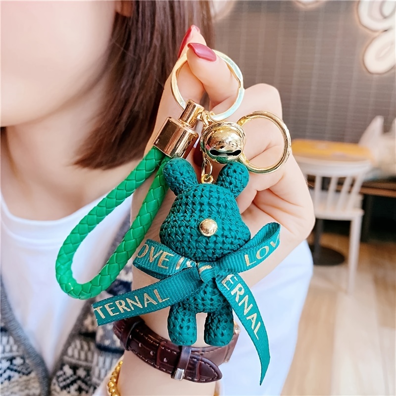 Resin Cute Doll Wool Bear Key Chain Car Bag Pendant Creative